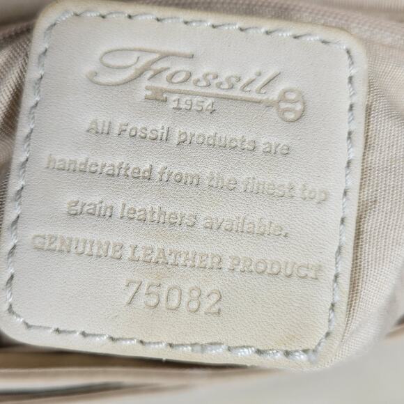 Vintage Fossil Crossbody Bag #75082 Medium Cream Soft Leather Adjustable Strap - Picture 2 of 16